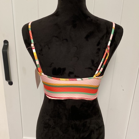 2 For $10 California Sunshine Striped Bikini Top - Picture 2 of 4
